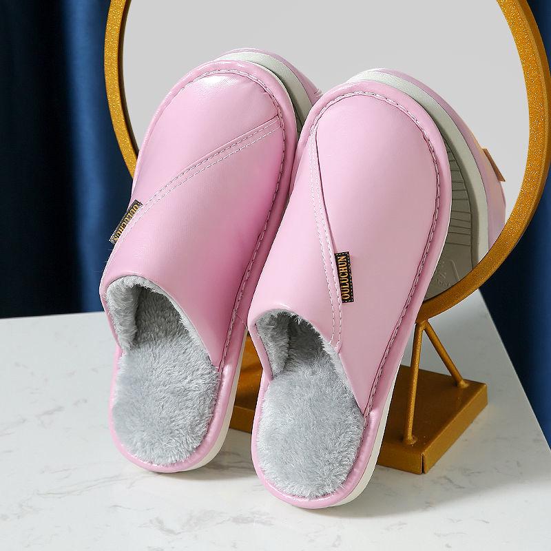 Autumn and Winter Pure Cotton Slippers Indoor Non-slip Soft-soled Shoes Warm Simple Plush Cotton Shoes