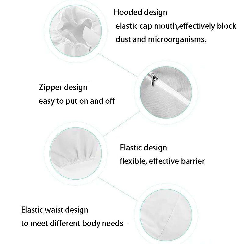 3-layer Disposable Medical Protective Clothing Non-woven Safety Protective Coveralls