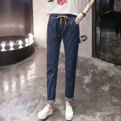 Men's Loose-fitting Jeans High-waisted Stretch Pants