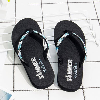 Flat Slippers Flip Flops Summer Beach Breathable Outdoor Shoes Slippers Bathroom Slip On Slippers