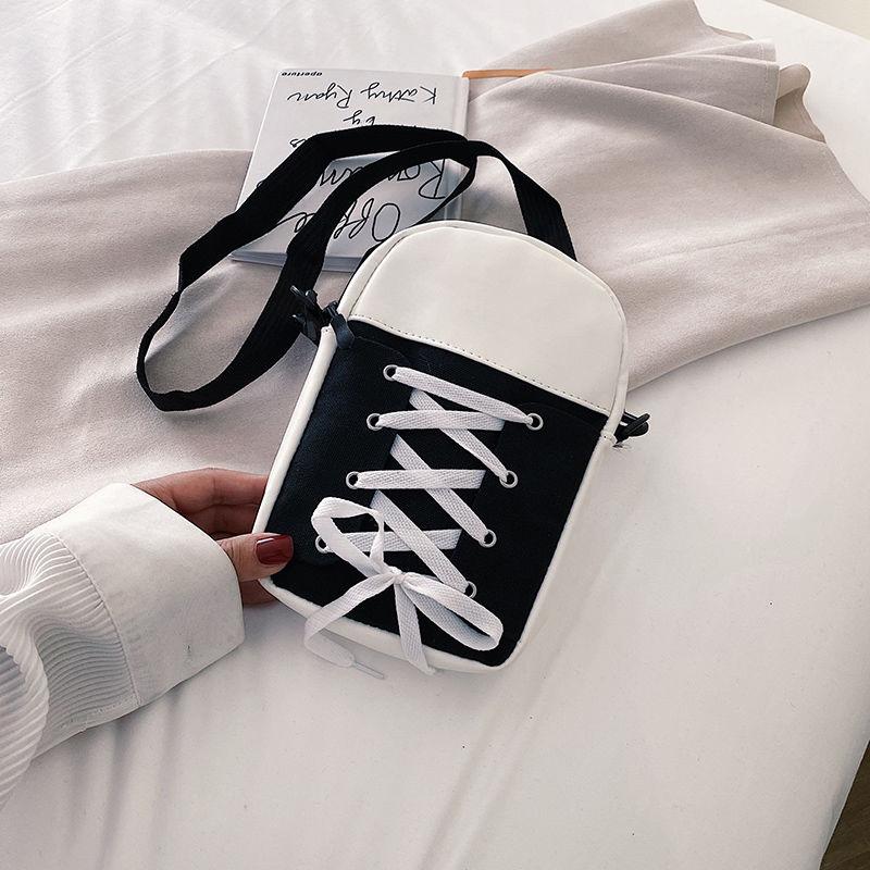 Like Shoes Canvas Messenger Bag Cute Small Wild Mini Bag Outing Trip Crossbody Bags Unisex