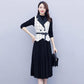 Suit Fragrant Wind Vest Dress Two-piece Suit Early Autumn Temperament Plaid Pleated Skirt Suit Female Large Skirt Dress