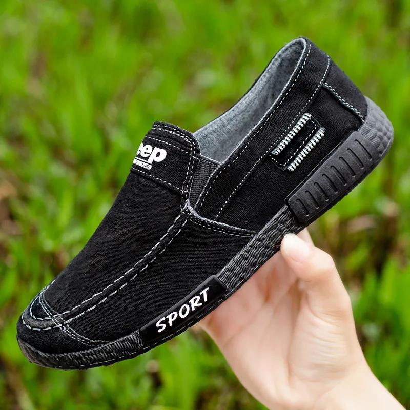Spring and Summer Non-slip Deodorant Breathable Cloth Shoes Men's Autumn Large Size Casual Canvas Shoes All-match Work Shoes