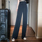 Flared Pants Women Fashion Plus Size Loose Casual Trousers Spring Autumn Women Bottoms Black White