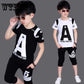 Summer Baby Boys Girls Clothes Sets Short Sleeve Letter Print T-shirt Tops+Shorts Outfits