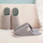 Autumn Winter Home Warm Plush Cotton Slippers Men's Simple Home Bedroom Anti-skid Thick Sole Cotton Slippers