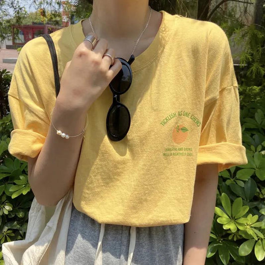 Women's Summer All-match Short-sleeved Plus Size Loose Top T-shirt