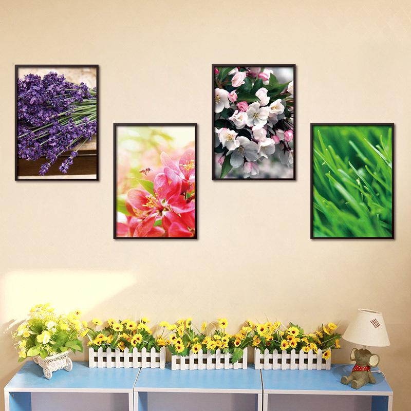 Living Room Bedroom Creative Combination 3D Quadruple Painting Landscape Wall Sticker