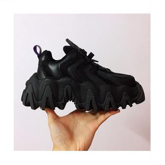 Fusion Jagger Claw Shoes Sequined Colorful Chunky Shoes Couple Thick Bottom Breathable Sneakers