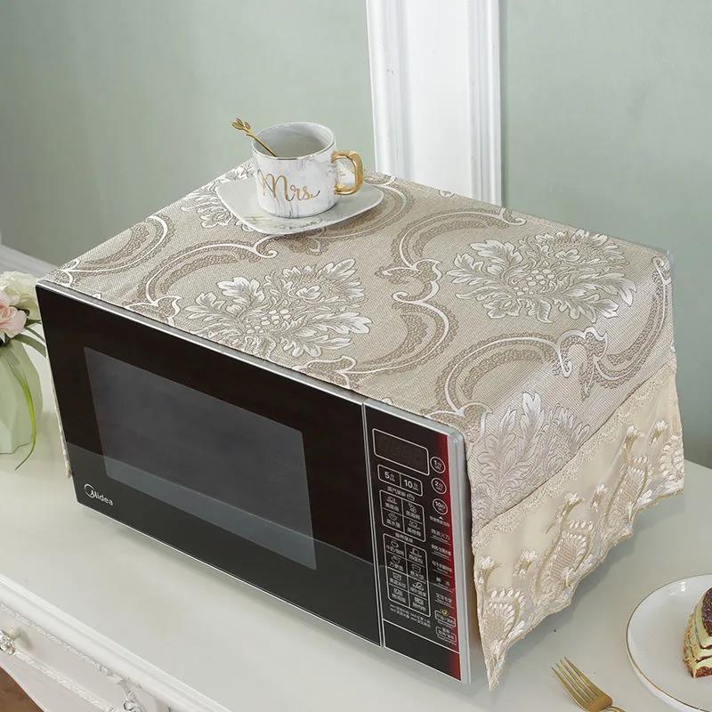 Universal Microwave Oven Cover European Dust Cover Oven Household Rectangular Cover Cloth Cover Towel Home Fabric