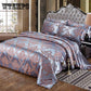 Silk Satin Jacquard Bedding Set Bed Sheet Pillowcase Duvet Cover Set Bed Linen Bedspread 4pcs