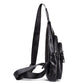Casual Shoulder Bag Men Horse Leather Large Capacity Chest Bag Outdoor Riding Sports Messenger Bag