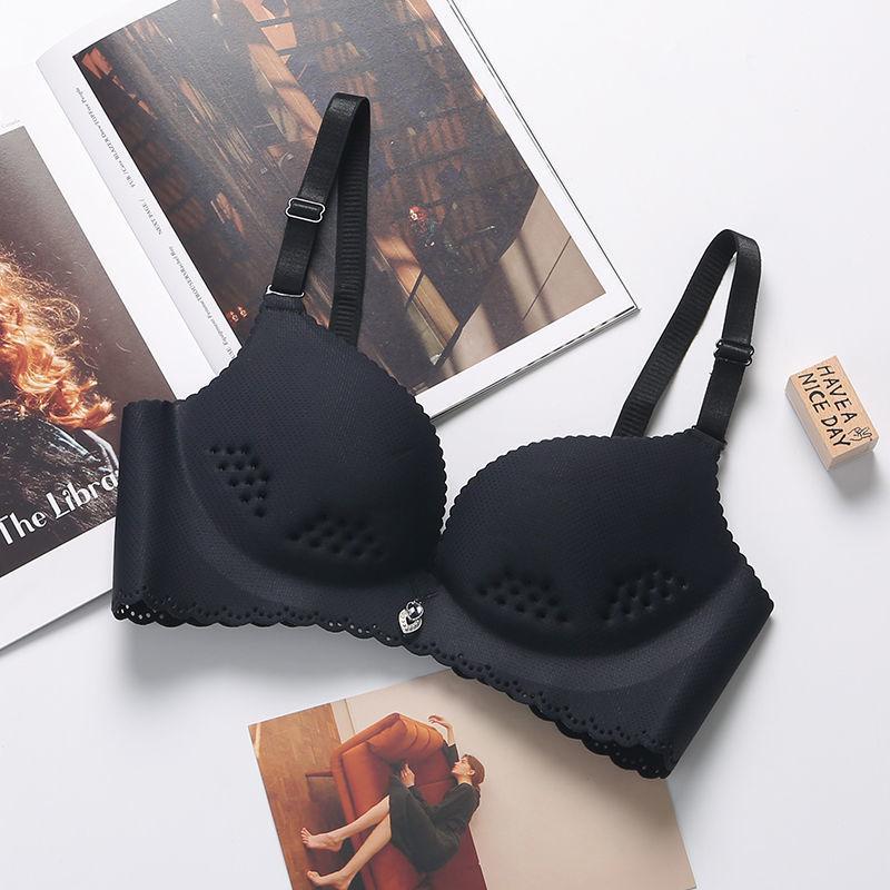 Four Seasons Thin Ladies No Steel Ring Plus Size Underwear Students Gather Big Bra