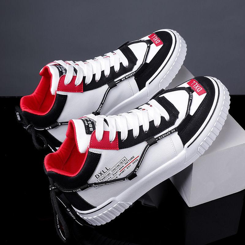 Spring and Autumn Men's Korean Style High-top Shoes Trendy Canvas Sneakers All-match Casual Shoes for Students