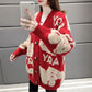 Christmas Women's Sweater Coat Winter Loose Fashion Knitted Cardigan Thickening Women's Jacket