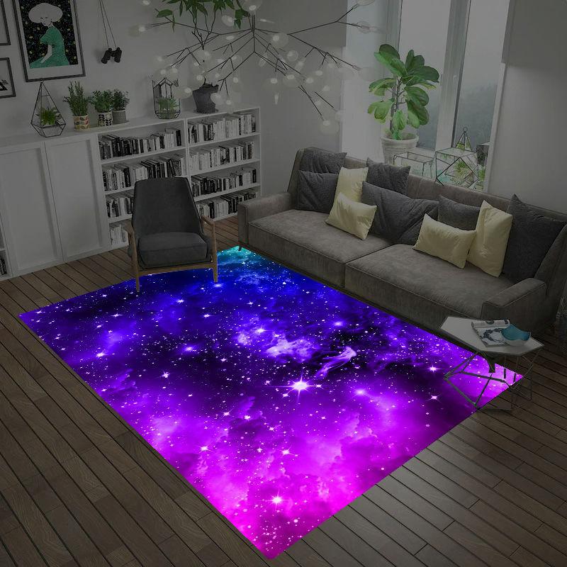 Washable Starry Sky Pattern Carpet Home Living Room Study Bedroom Children's Room Bedside Blanket