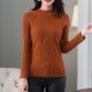 Slim-fit Knitted Women's Sweater Autumn and Winter Plus Velvet Thick Solid Color Half High Neck Long Sleeve Inner Sleeve Bottoming Shirt