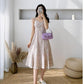 Small Floral Sling Dress Female Summer New Temperament Self-cultivation with A Knee-length Chiffon French First Love Dress