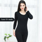 Women Winter Autumn Thermal Underwear Plus Velvet O-neck Female Tight Suit Thicken Windproof Comfortable Soft Lining Long Sleeve High Elasticity Slim