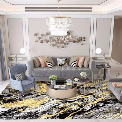 Abstract Art Ink Painting Carpet Water Absorption Door Floor Living Room Mat Carpets for Living Room