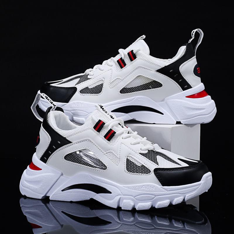 Men's Trendy Fashion Sneakers Waterproof and Odor-resistant Young Student Daddy Shoes Korean Casual Running Shoes