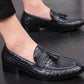 Men's Shoes Leather Embossing Classic Luxury Non Slip Mans Footwear Lazy Men's Shoes