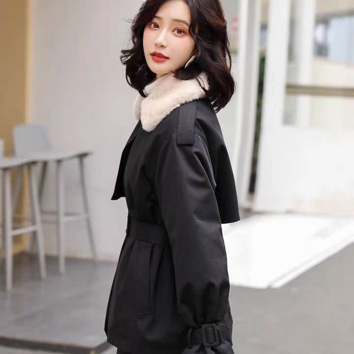 Parka Tooling Cotton Jacket Women's Mid-length Winter Plus Velvet Thickening Korean Style Windbreaker Jacket Tide