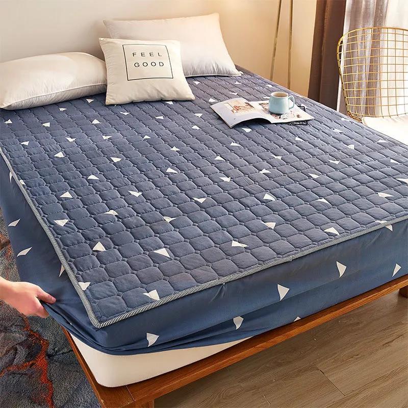 Thickened Mattress Cover Quilted Bed Sheet Cover Single and Double Skin-friendly Breathable Mattress Dust Cover Simmons Protective Cover