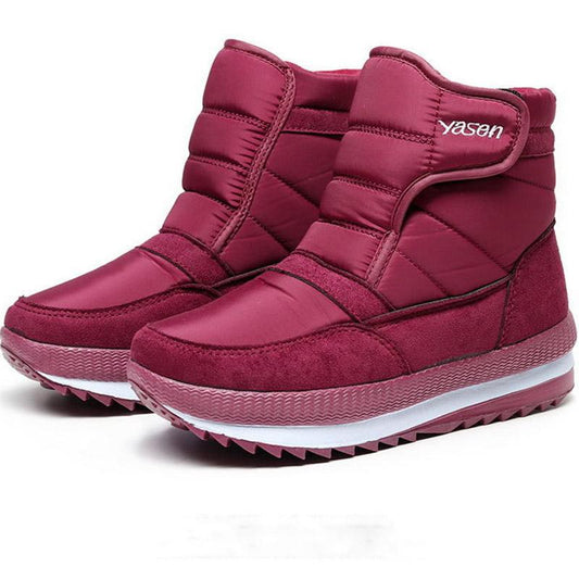 Winter Padded Snow Boots Women's High-top Cotton Shoes Mother Shoes Waterproof Short Boots Ladies Footwear