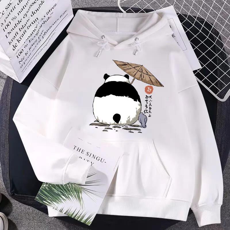 Bear Pattern Hoodies Women's Thin Spring Long Sleeve Top Loose Lazy Style Sweatshirts