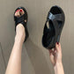 Sandals and Slippers Women's Summer Sponge Cake Thick-soled Students Fashion All-match Open-toed Sandals and Slippers Women's Outer Wear Sandals Women