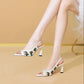 Hollow Sandals Female Summer Fashion Fairy Style Female Sandals Stiletto Color Matching Pointed Fish Mouth High Heels