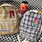 Fashion Polyester soft Backpack Satchel School Bags special checked printing Backpack