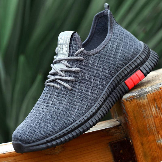 Men's Versatile Hollow Mesh Shoes Breathable Sneakers Student Casual Running Shoes