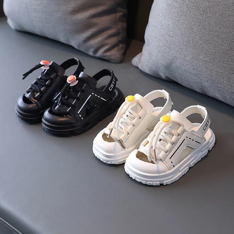 Children's Sandals Summer Trendy Boys' Fashion Casual Baotou Beach Shoes Soft Bottom Anti-kick Kids Sneakers