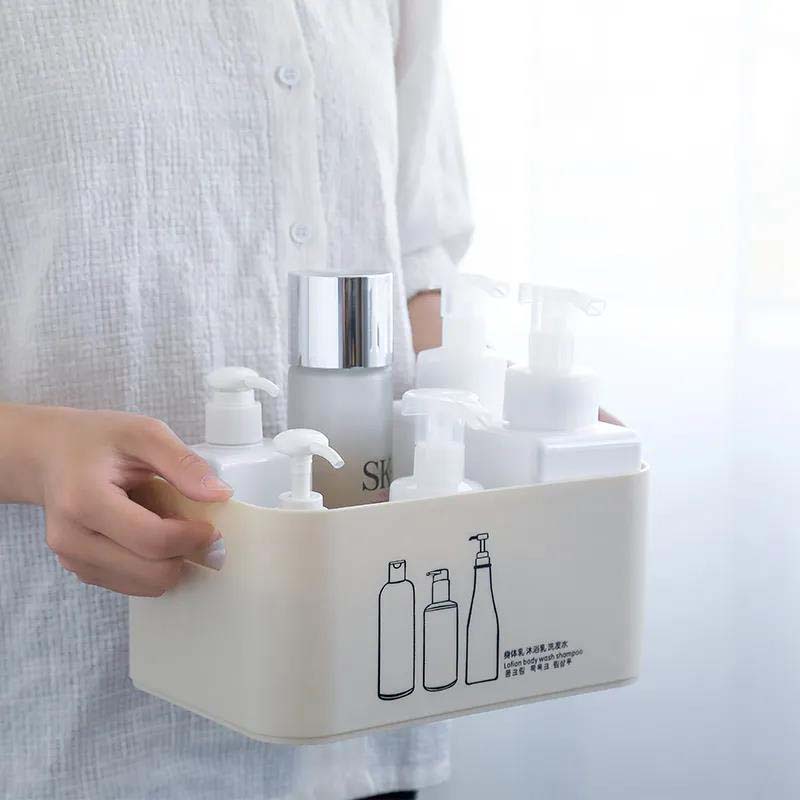 Surrural Storage Box Desktop Plastic Box Bathroom Cosmetics Finishing Box Kitchen Storage Box Snack Storage Basket