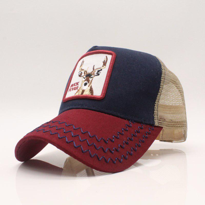 Fashion Embroidery Animal Baseball Caps Men Breathable Mesh Snapback Caps Unisex Sun Hat For W