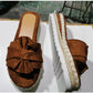 Slippers Women Slides Summer Bow Summer Sandals Bow -Knot Slippers With Thick Soles Platform Female Floral Beach Shoes