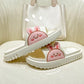 Cute Slippers Men Summer Cartoon Rabbit Home Couple Slippers Bathroom Non-slip Home Sandals Women Summer Outdoor Wear