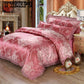 4pcs  Bedding Set Luxury Bedlinen Luxury Silk Lace  Quilt Cover Duvet Cover Bed Sheet Soft Pillowcase