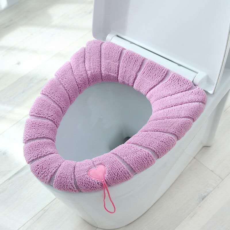 Two Pieces of Universal Toilet Seat Cushion Household Toilet Cover Cushion Thickened In Winter Toilet Cover Toilet Ring Cushion Washable