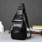 Casual Chest Bag Men Black Large Capacity Multi-pocket Crossbody Outdoor Sports Shoulder Bag
