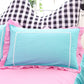 A Pair of Solid Color Lace Pillowcases for Student Dormitory Brushed Princess Style Pink Ruffled Pillowcases