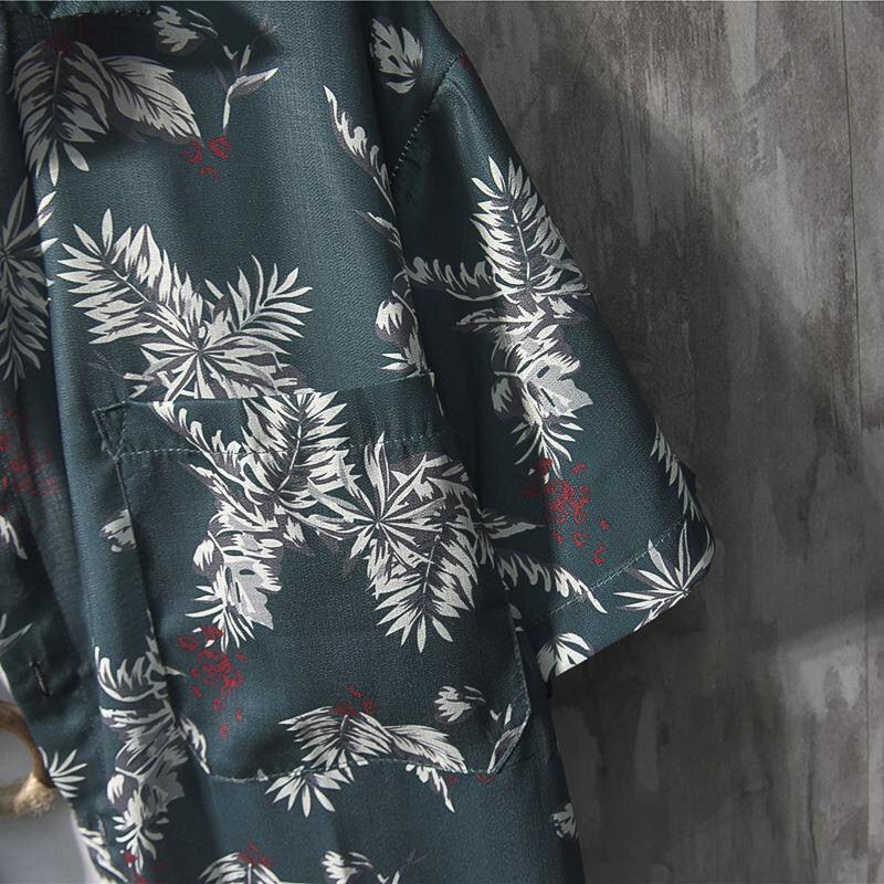 Shirt Men's Short-sleeved Summer Beach Flower Shirt Loose Shirt