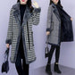 Winter Plus Cotton Thick Warm Woolen Plaid Lamb Wool Coat Jacket Women's Mid-length Plus Size Fat Thick Warm Cotton Coat Plus Velvet Coat