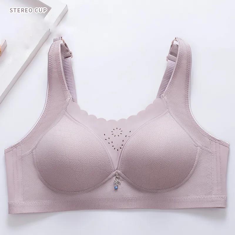 Thin Underwear Women’s Anti-sagging Side Anti-glare Beautiful Back Bra No Steel Ring Gather Thin Underwear Light and Thin