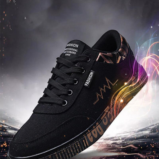 Summer Breathable Men's Shoes Canvas Shoes Fashion Trend Korean Student Shoes Men's Board Shoes Casual Sports Men's Cloth Shoes