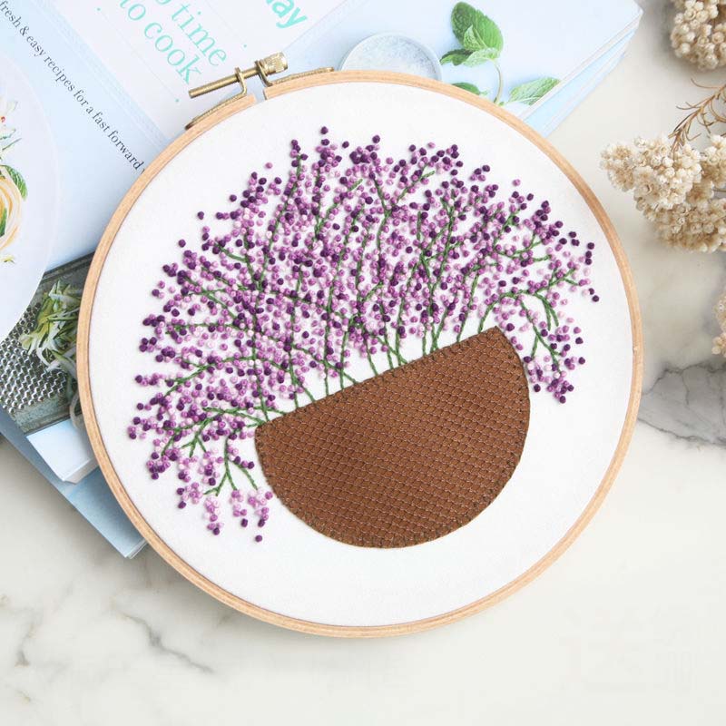 DIY Embroidery Ribbon Set Beginners with Embroidery Shed Sewing Kit Cross-stitch Decoration