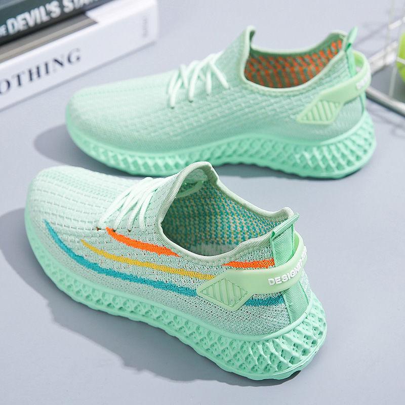 Women's Coconut Shoes Breathable Single Mesh Shoes Non-slip Soft Sole Walking Shoes Casual Sports Shoes