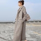 2019 Women Plus Size Autumn Winter Cassic Simple Wool Long Coat Female Robe Outerwear Manteau Femme